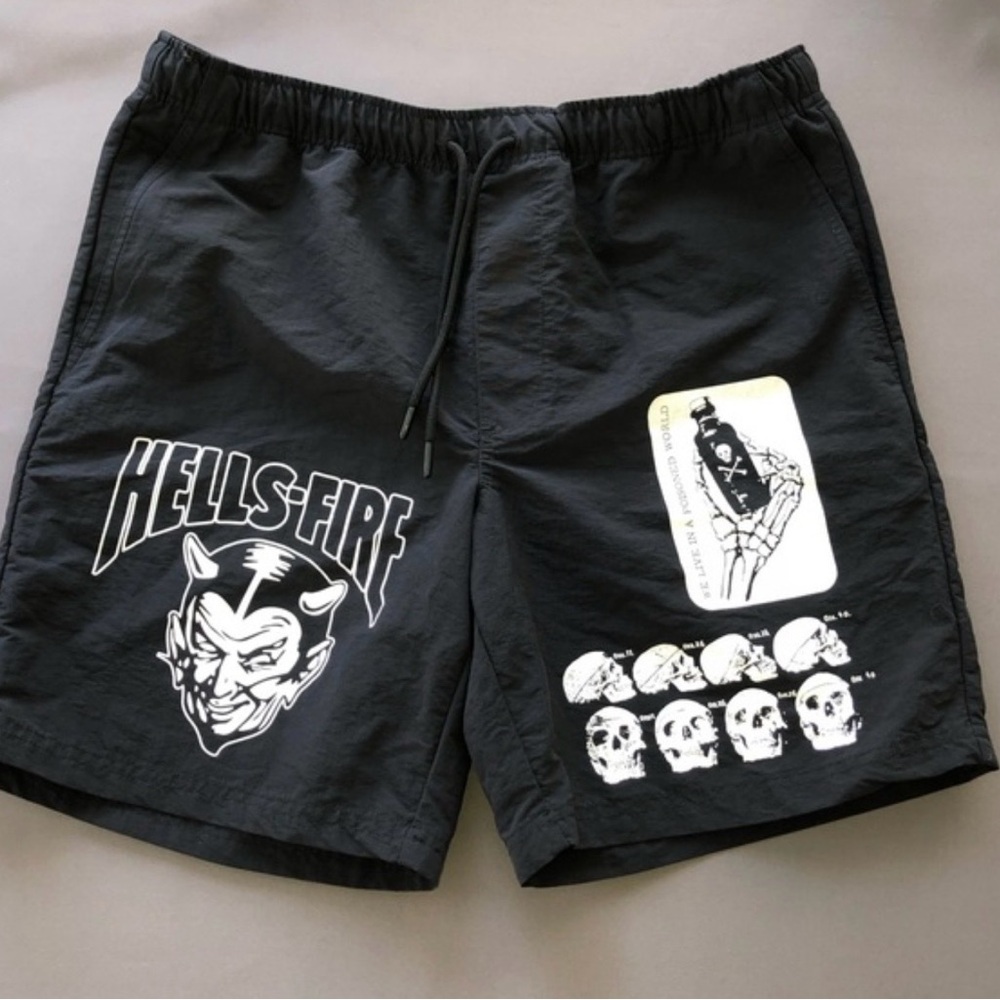 Vitriol Fusion 18 Black Board Black Nylon Shorts NWOT